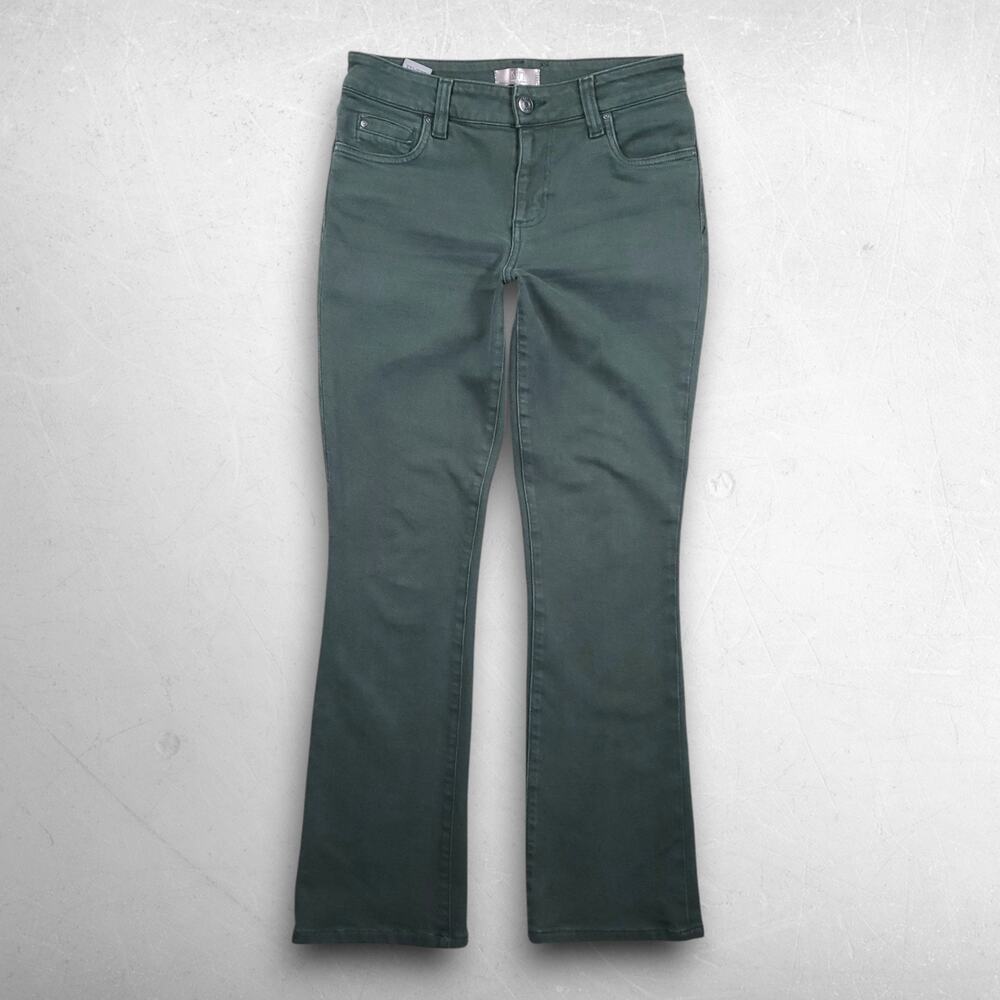 KUT from the Kloth Natalie Bootcut‎ Jeans Women Size 6 Green Stretch Denim